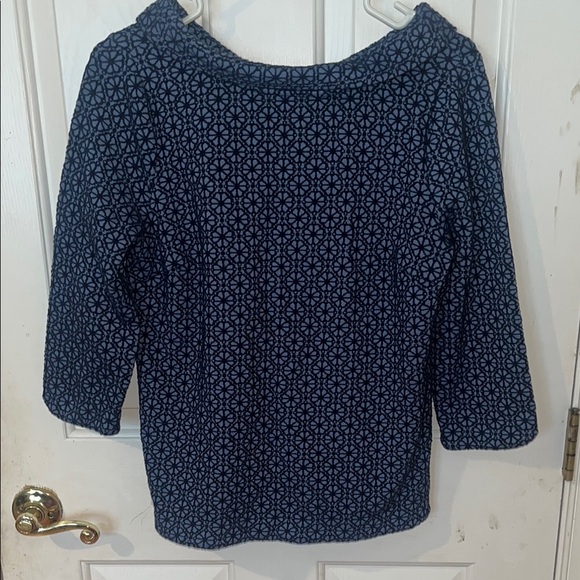 BODEN Boatneck Blue Patterned Women’s Top size 8 - Picture 1 of 7